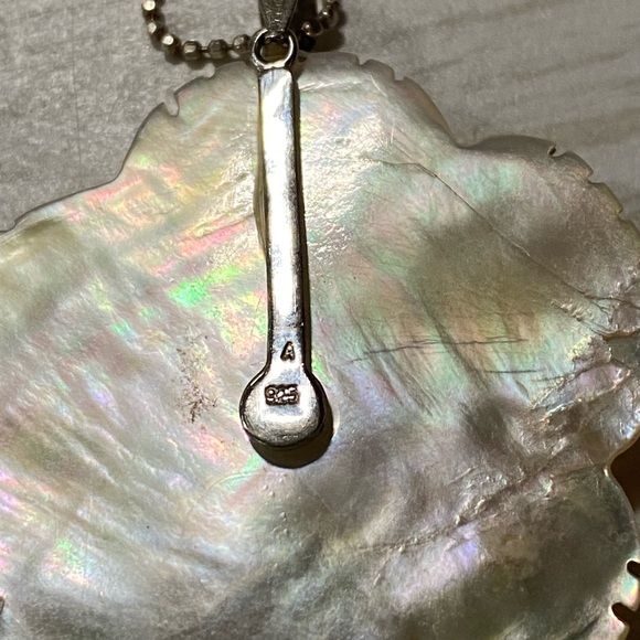 Sterling silver chain flower mother of pearl - Picture 3 of 4